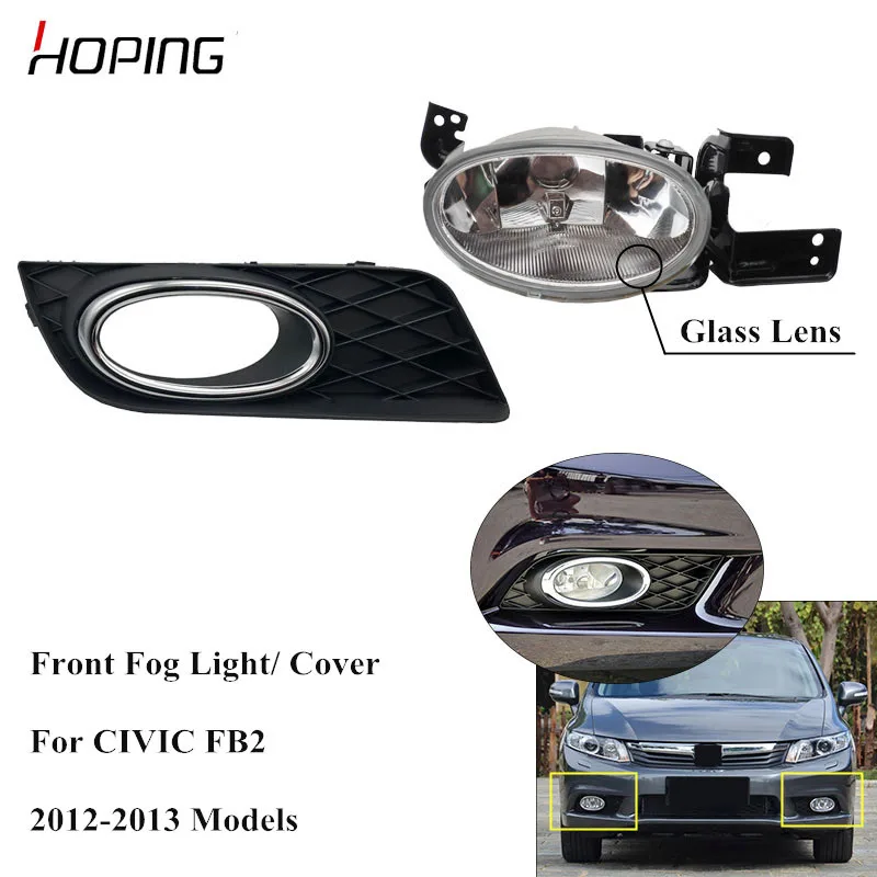 

Hoping Front Bumper Driving Fog Light Fog Light Cover Case For HONDA CIVIC FB2 2012 2013