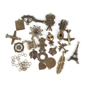 

3Pcs Metal Charm Leather Notebook Accessory Metal Charm Vintage Creative Hanging Drop Pendant Bookmark Decoration Diary Journay