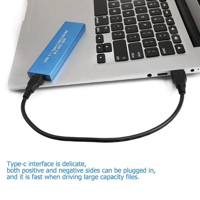 Чехол из цинкового сплава USB3.1 type-C для M.2 120GB 240GB высокоскоростной мобильный внешний SSD твердотельный жесткий диск