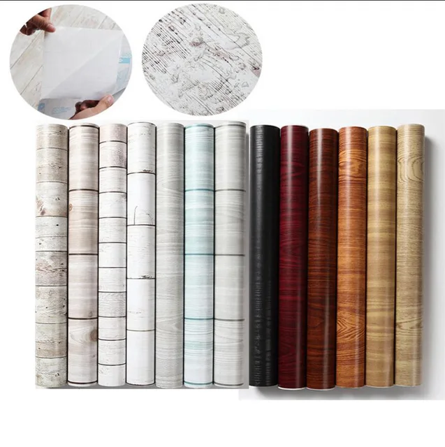 wood design self adhesive vinyl wallpaper 0 45 10m furniutre