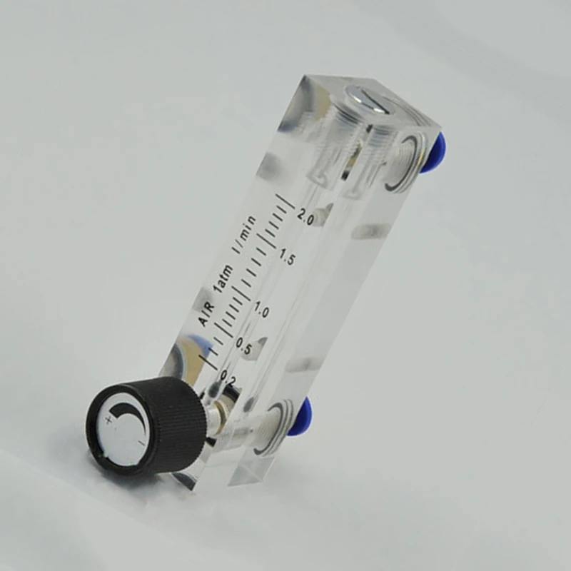 

0.2-2L/min PMMA Panel Type Gas Float Flowmeter Air Flow Meter Rotameter With Control Valve Fit 6mm OD Hose Tube