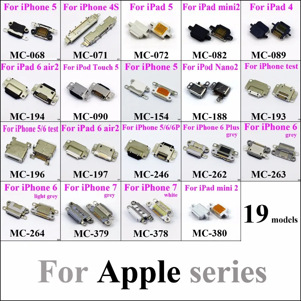 

ChengHaoRan 1pcs Micro usb jack Charging socket for iphone 4s 5g 6g 7g 6 plus Charger Connector for iPad/iPod Touch series