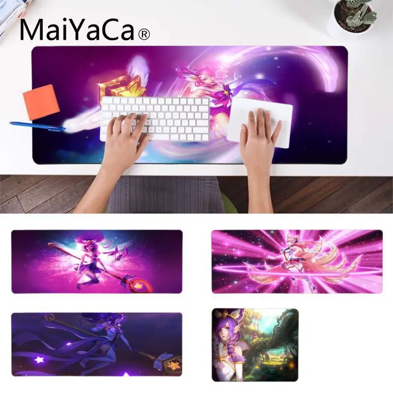 

MaiYaCa In Stocked LoL Star Guardian DIY Design Pattern Game mousepad Rubber Mouse Durable Desktop Mousepad