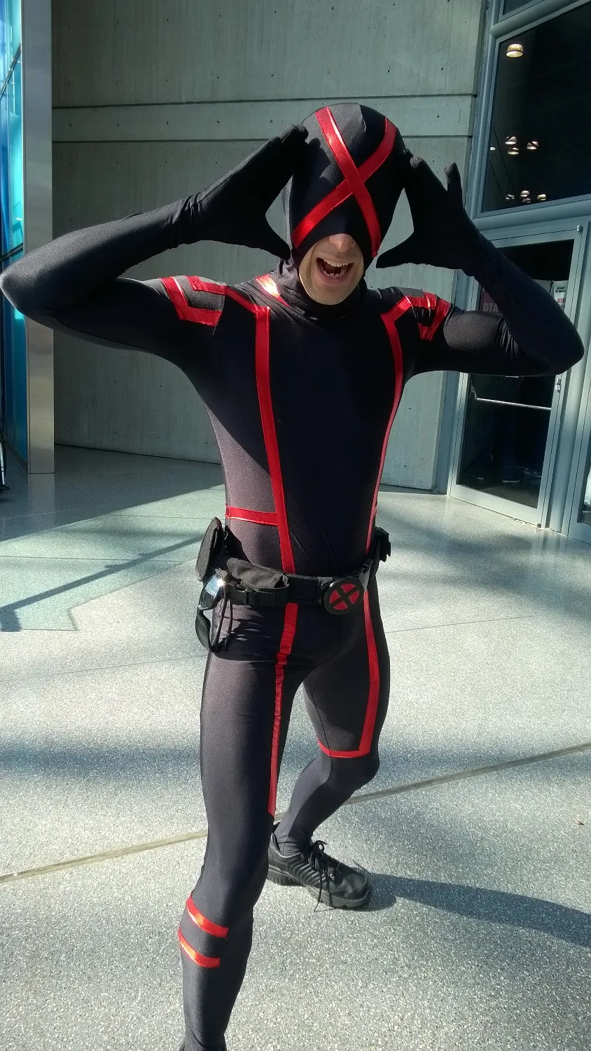 2015 New Custom X men Cyclops Costume spandex halloween Cosplay Party