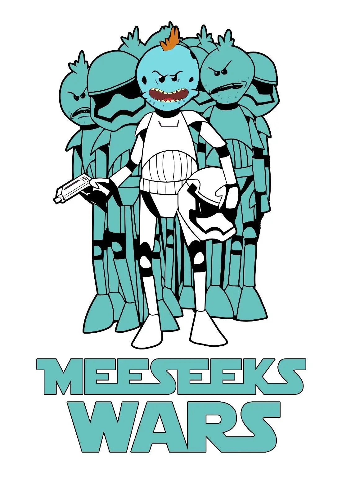 Mr Meeseeks T Shirt Rick dan Morty Star 