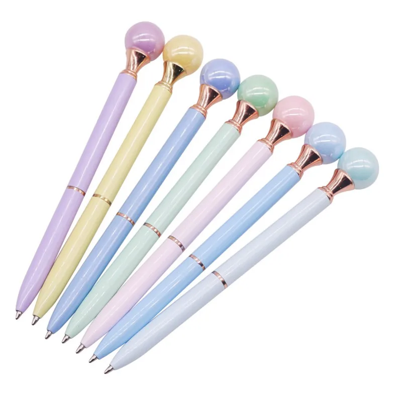 

1 pcs Kawaii Pearl Color Metal Ballpoint Pen Gift Hotel Promotion Student Office Business Stationery Gift Pearl Girl Supplies