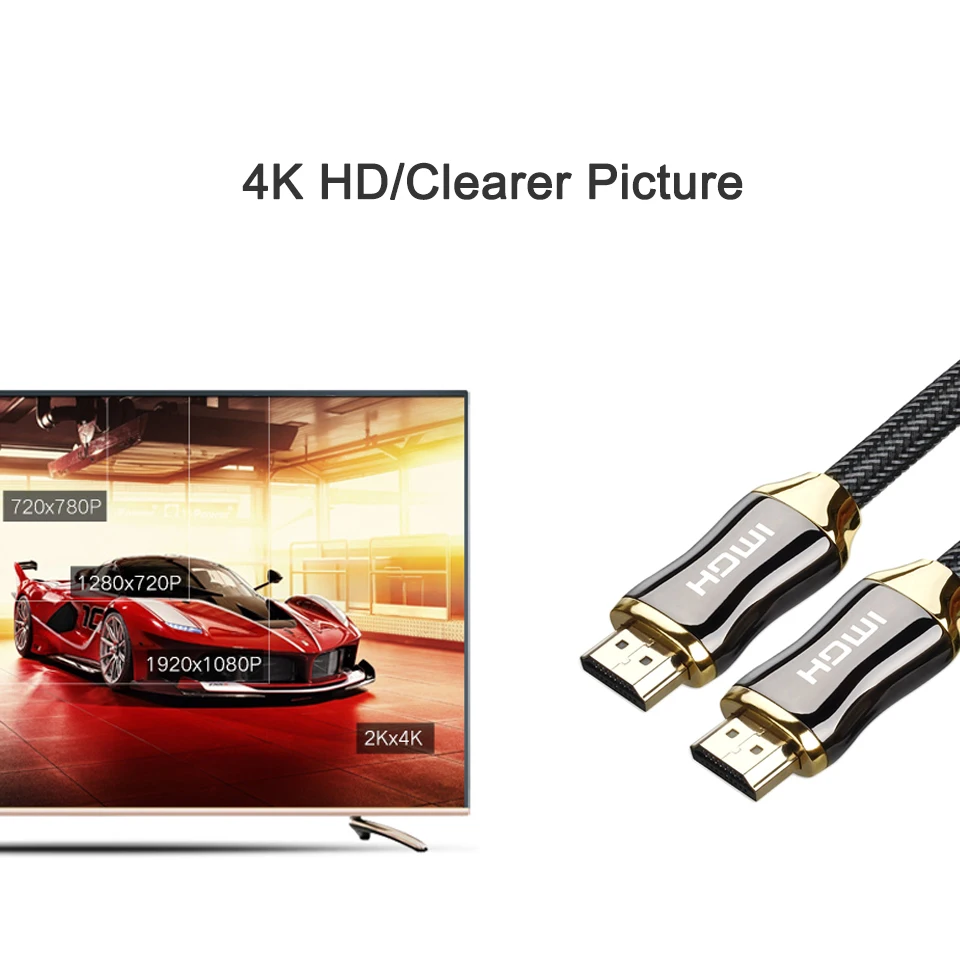 HDMI Cable HDMI to HDMI 2.0 Cable Male to Male 4K 1080 3D 60FPS Cable for HD TV LCD Laptop PS3 PS4 Projector Computer Cable (2)