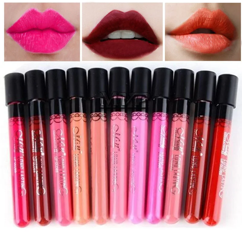 New Liquid Matte Lipstick Baton Waterproof Lasting Makeup Tint Lip Gloss Stick 38 Colors batom mate Labiales Korean Cosmetics
