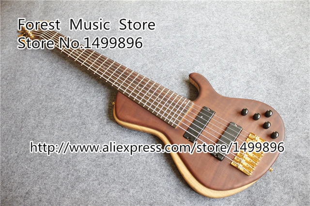Best price at $656 Cheap China Custom Shop 7 String Electric Bass Guitars Gold Hardware Bass For Sale