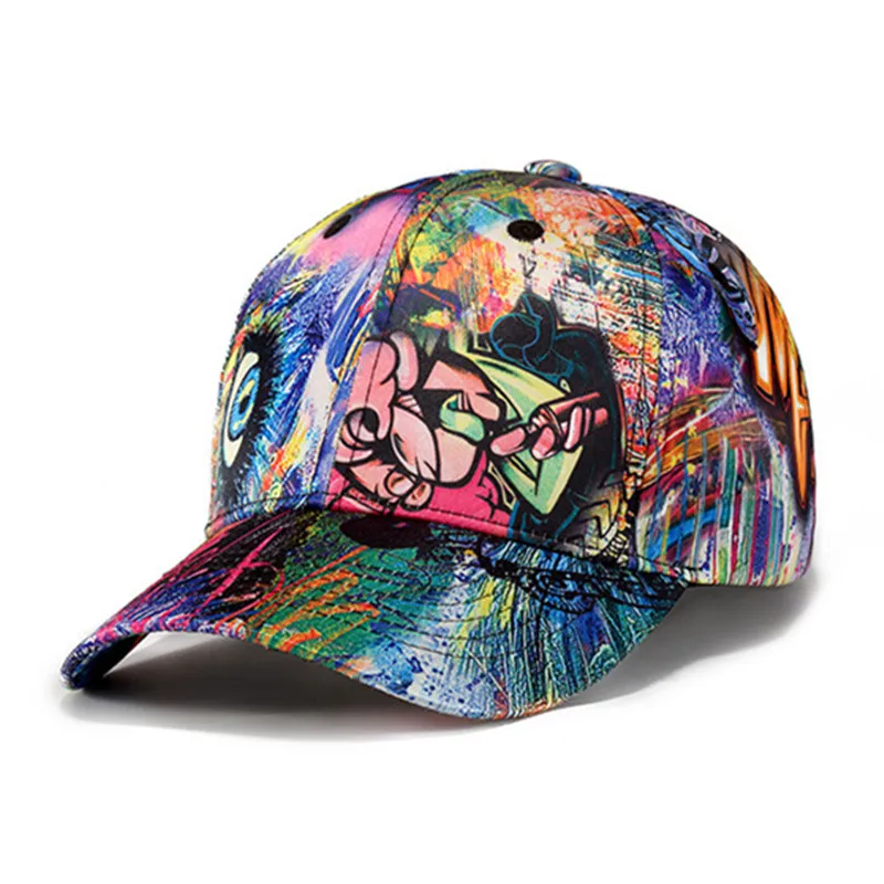 New Design 3D Printing Baseball Cap Brand Women colorful cap girls