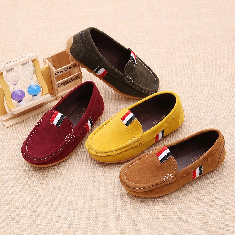 Cut Price Breathable Shoes Boys Loafers Girls Kids Soft Slip-On Autumn Flock All-Sizes 21-36 nzKrxDr7