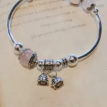 Женский японский и корейский Модный сладкий Натуральный Порошок браслет с хрустальной подвеской для передачи жемчужных ювелирных изделий