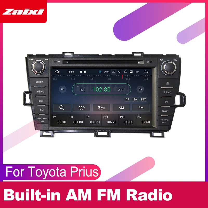 Flash Deal ZaiXi For Toyota Prius 2009~2015 Car Android Multimedia System 2 DIN Auto DVD Player GPS Navi Navigation Radio Audio WiFi 4
