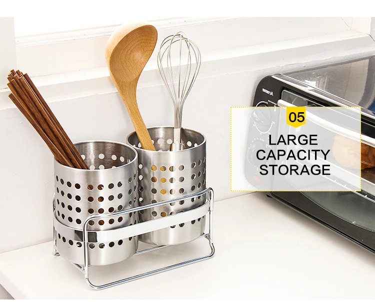 ORZ корзина для хранения посуды с кронштейном палочка для еды Ложка ведро нож столовая вилка держатель стойка слив кухонные аксессуары