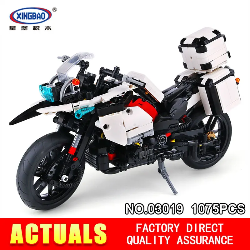 

XingBao 03019 Genuine 1075Pcs The Patrol Motorcycle Set Building Blocks Bricks Educational Funny Toy Model Gifts For Children