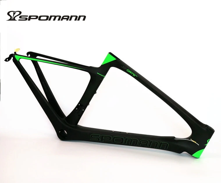 Excellent Newest 3 colors SPOMANN Racing 700C Road bike matte UD full carbon fibre bicycle frames+fork+seatpost+headsets+BB Free shipping 13