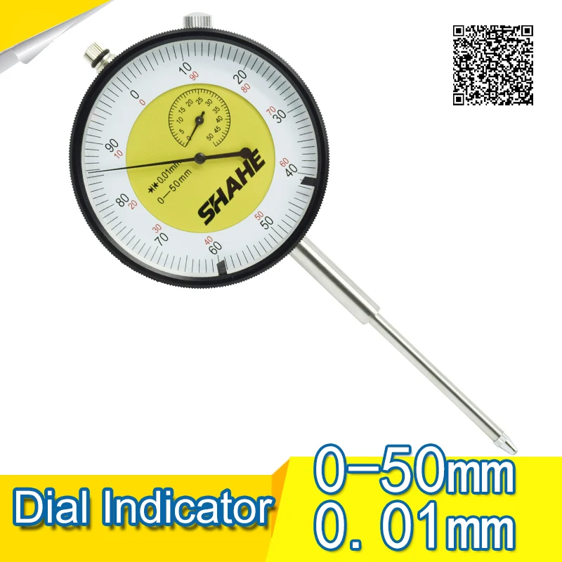 SHAHE 0,01 мм Высокая точность универсальный циферблат Калибр 0-50 мм Индикатор метрической шкалы