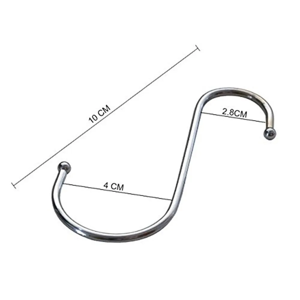 قسط 10-حزمة أكبر جولة S على شكل خطاف في فولاذ مصقول مقاوم للصدأ المعادن Handoek Haak Gancho بويرتا تحسين المنزل # w