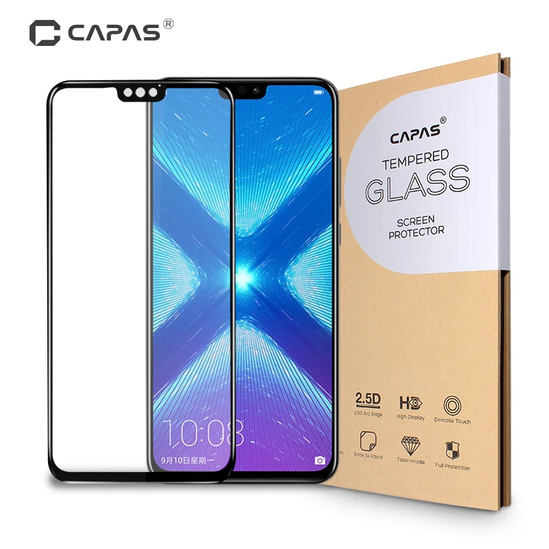 Закаленное стекло Honor 8X для View 10 Lite защита экрана с полным покрытием