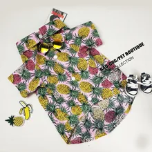 Одежда для собак, рубашка на весну и осень, тонкая рубашка, тактика, ананас, чихуахуа, крутая, летняя, кошка, медведь, шнауцер, пляжный стиль