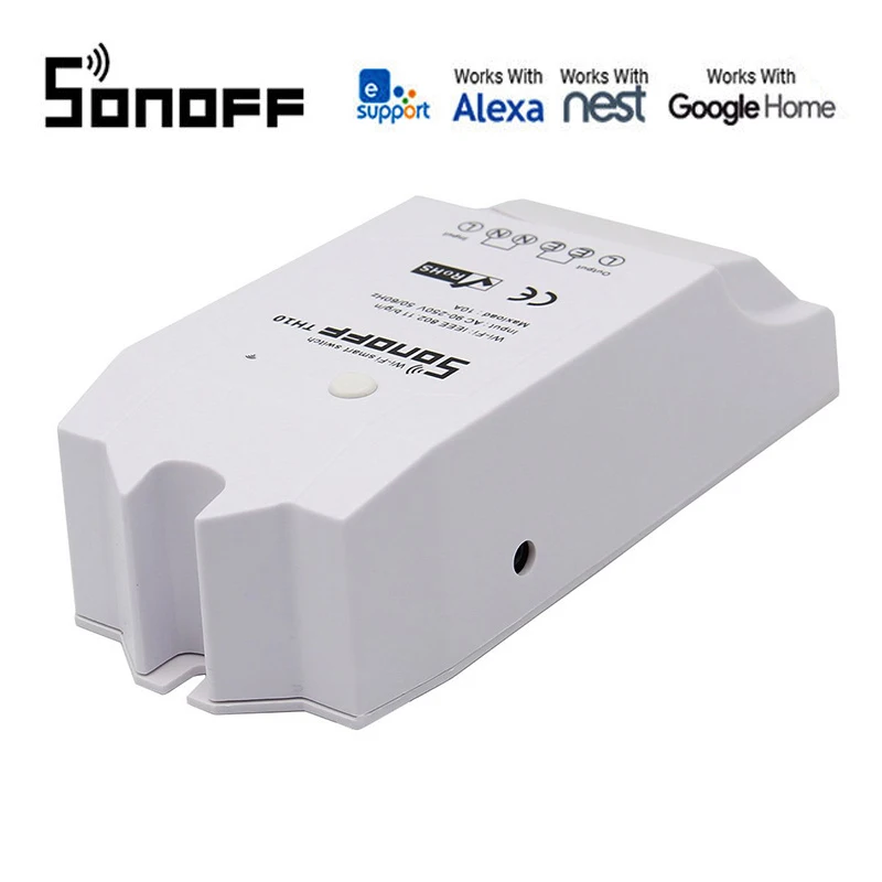 

Sonoff TH10/TH16 WiFi Smart temperature humidity Monitoring Switch wireless remote control smart home automation for Smartphone