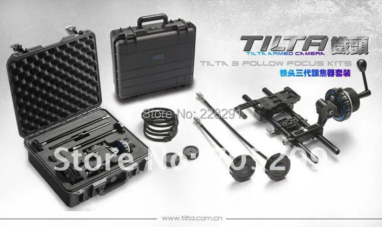 

Tilta FF-T03 Follow Focus A/B Limited follow focus Kit Quick release clamp + Case for DSLR HDV camera Rig 5D2 5D3 D800 BMCC