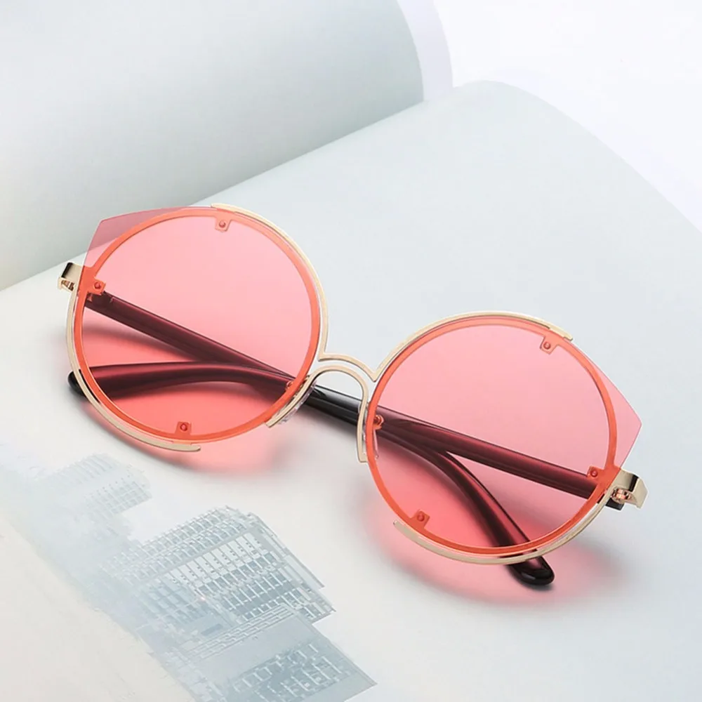 

Unique Oversized Oval Shape Wrap Cat Sunglasses Retro Women Gradient Alloy Frame Sun Glasses UV400 Eyeglass #248145