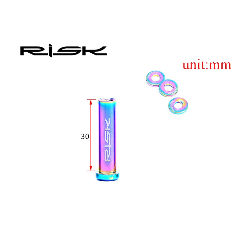 Риска M6* 10/15/20/25/30/40 мм Титан шоссейный велосипед C тормозной винты суппортов для Shimano 105/ULTEGRA/DURA ACE дисковые велосипедные тормозные винты - Цвет: 30mm Rainbow