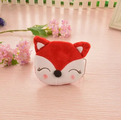 

Red Fox Etc. Mini Plush 10CM Pocket Coin Purse Wallet Pouch Case BAG ; Women Lady Bags Pouch Makeup Case Holder BAG Handbag