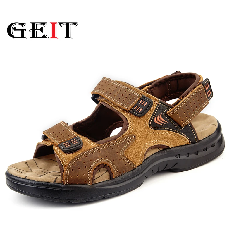 

Sandals Men Shoes Summer Leather Beach Gladiator Fashion Men's Outdoor Sandals Men Shoes Flip Flops Slippers Flat Large Size 44