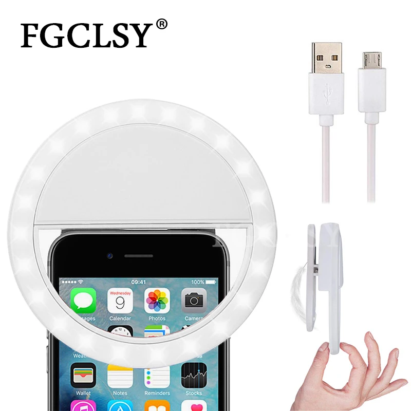 FGCLSY стиль USB зарядка светодиодный кольцевой светильник для телефона фото кольцевой светильник для iPhone samsung