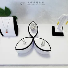 Ювелирные изделия реквизит свадебный комплект ювелирных изделий стеллаж аксессуары держатель паллет черный и белый дисплей ювелирных изделий