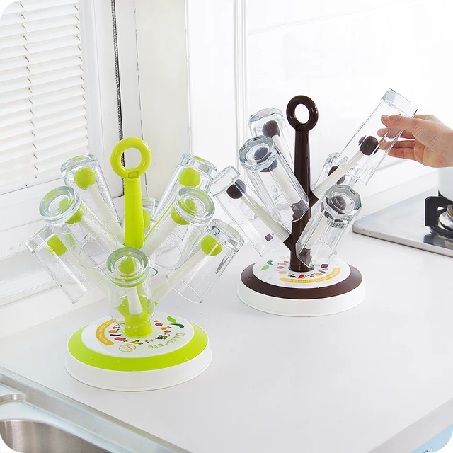 Diy Tree Shape Draining Cup Holder Hanging Wine Gl Mug Diy Tree Shape Draining Cup Holder Hanging Wine Gl Mug Storage Rack Drainer Shelf Organizer
