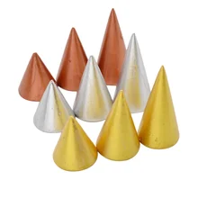 3pcs Finger Rings Show Stand Wooden Cone Ring Holder Ring Showcase Picket Props