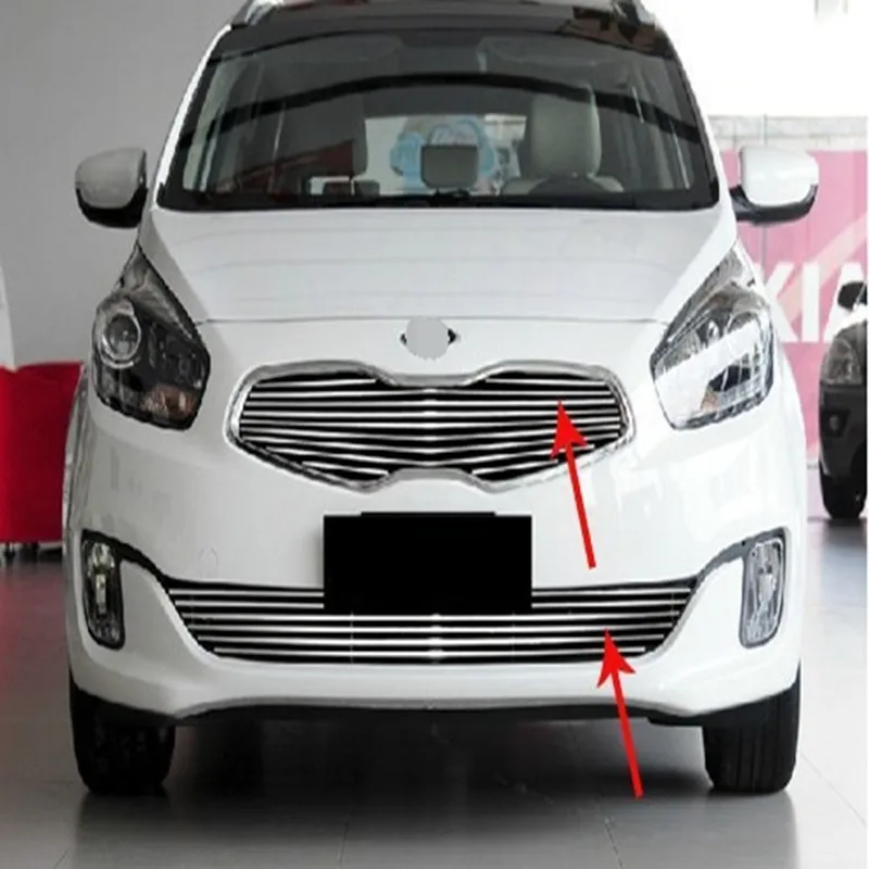

High quality stainless steel Front Grille Around Trim Racing Grills Trim For 2013 KIA Carens