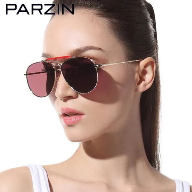 Cheap Parzin Polarized Sunglasses Women Men  Flat Reflective Sun Glasses Gafas De Sol Lunette De Soleil With Case 8069