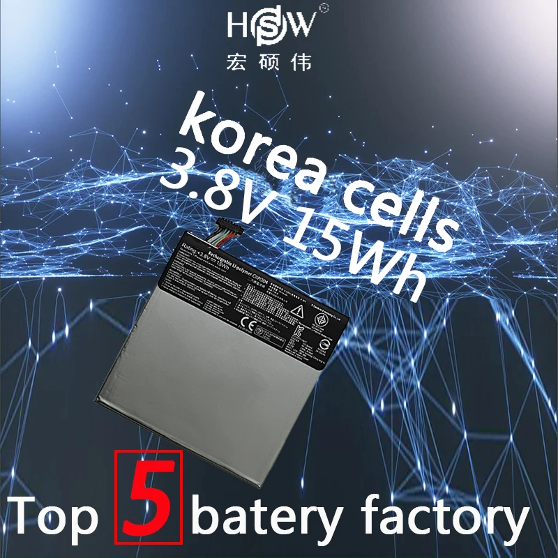 HSW Новый 3 8 V 3950mAh 15Wh C11P1304 литий-полимерный аккумулятор для Asus Memo Pad Hd 7 Me173x K00 батареи