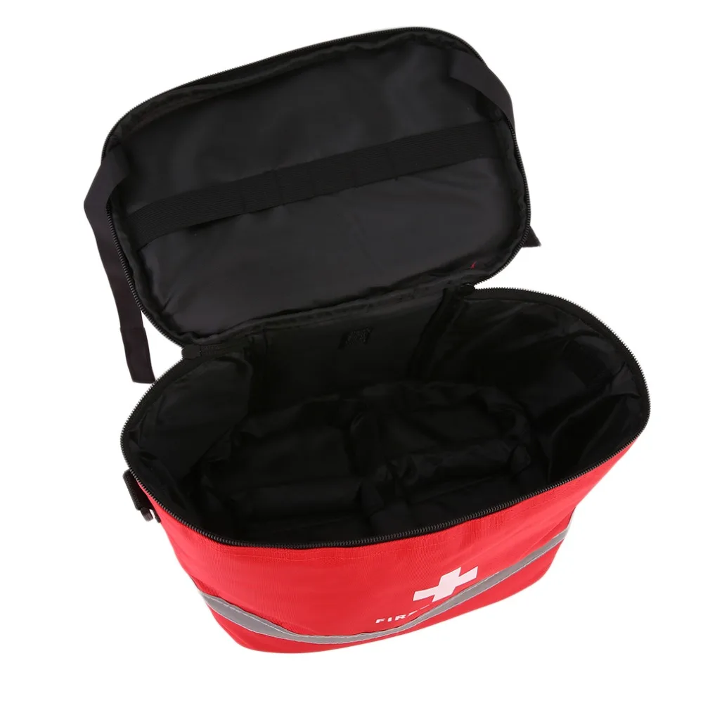Kit de primeros auxilios al aire libre, bolsa de Camping deportiva, bolsa de supervivencia de emergencia médica para el hogar, bolsa de nailon rojo con símbolo cruzado