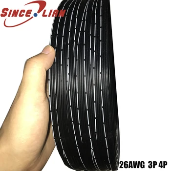 

10 Meters 26awg Wire Super Soft 3P 4P Silicone Cable High Temperature Parallel Cable Black White Copper Wire flexible Line