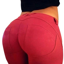 Pantalones de las mujeres de La Cadera Delgada Apretada Flexibles Sólido Sexy Tallas grandes Pantalones Deportivos Mujeres Mujer Pantalones Pantalon Femme Pp01 AA
