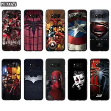 Классный с героями комиксов Марвел, черный чехол для телефона для samsung A50 A70 S10 S9 S8 плюс S7 A6 Superman Spiderman Batman рисунком ТПУ силиконовый чехол