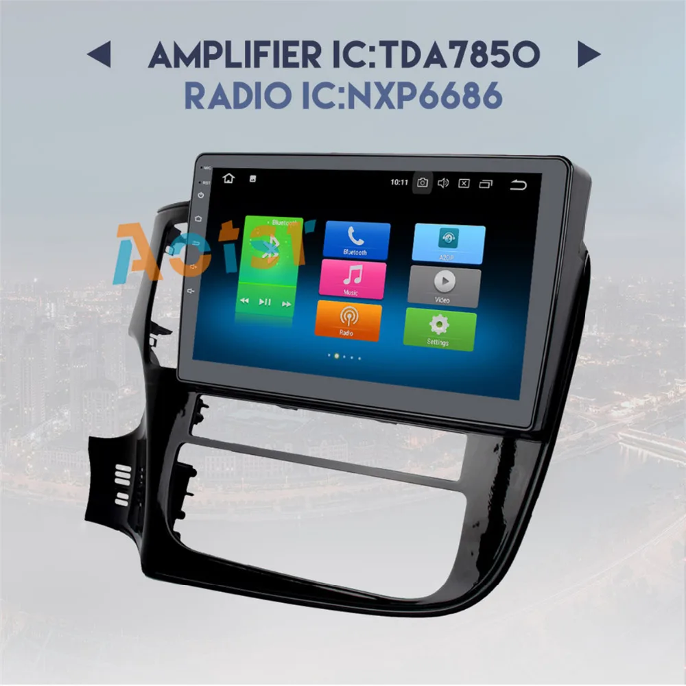 Sale top quality 10.2"Android 8.0 tape recorder Car DVD GPS for MITSUBISHI OUTLANDER 2014-2017 headunit video player Radio Stereo rds 4
