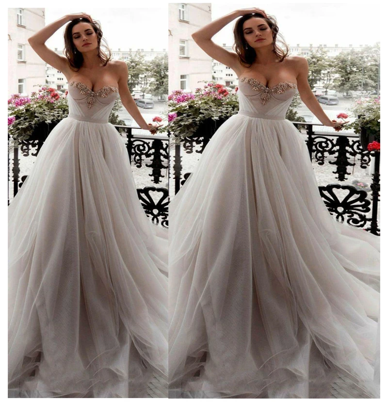 Свадебное платье без бретелек, платье невесты, элегантные свадебные платья, Простое Элегантное свадебное платье