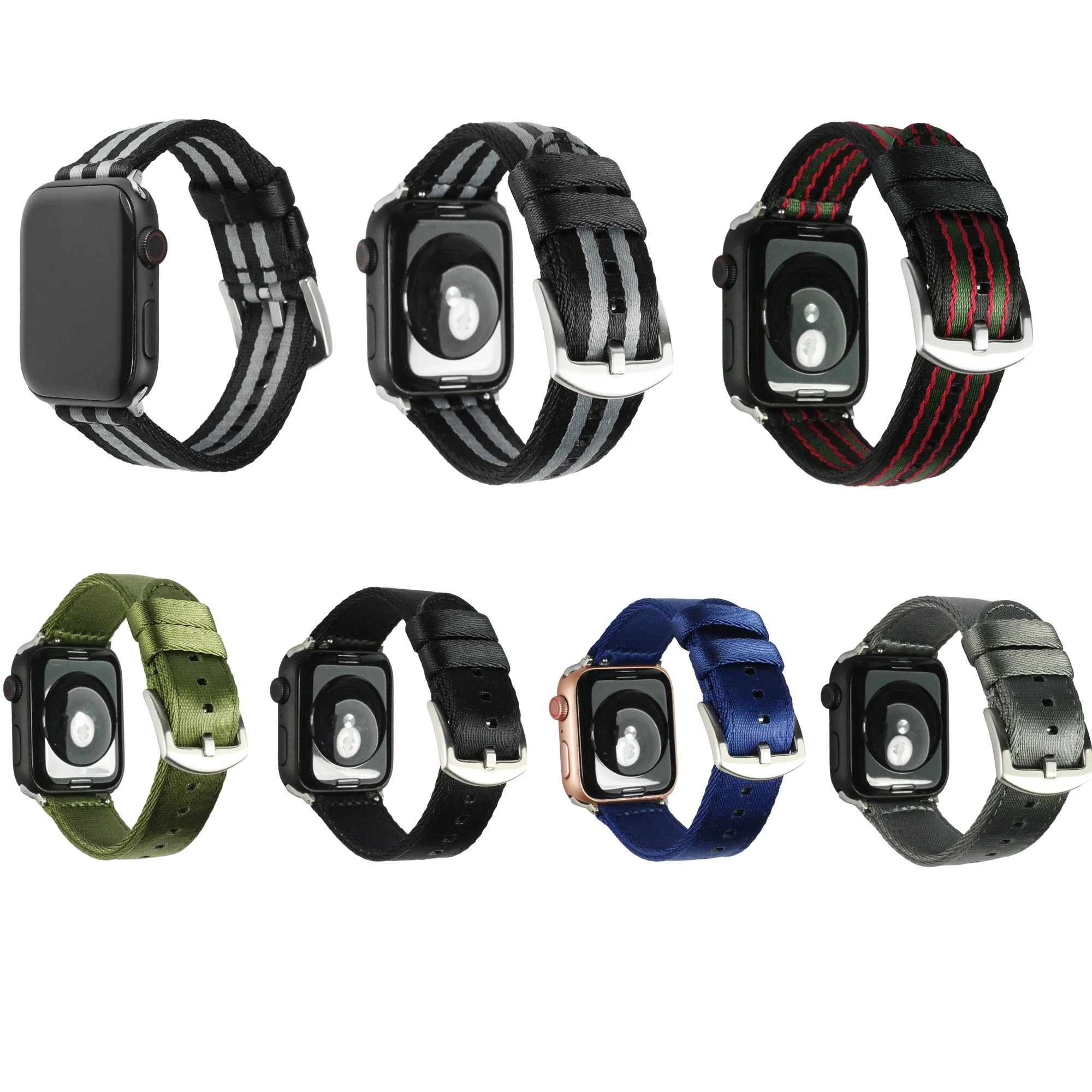 

2019 Newest Nylon Bands for Apple Watch Series 4 3 2 1 Strap for Iwatch 38mm 42mm 40mm 44mm