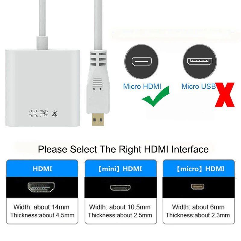 EGRINCY Micro HDMI Вход To VGA Выход-HDMI-Male адаптер VGA Женский кабель HD 1080 P для PS3/4 xbox 360 камера с ТВ-тюнером