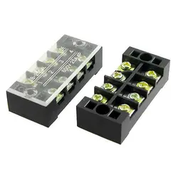 

5 Pcs Dual Row 4 Position Screw Terminal Barrier Strip 600V 25A