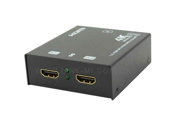 LINK-MI LM-SC4K2K-142 2-портовый HDMI сплиттер 1x2 2 Ultra HD отображает до 4 K x 2 K. 3D видео DTS-HD мастер аудио, совместимый HDCP