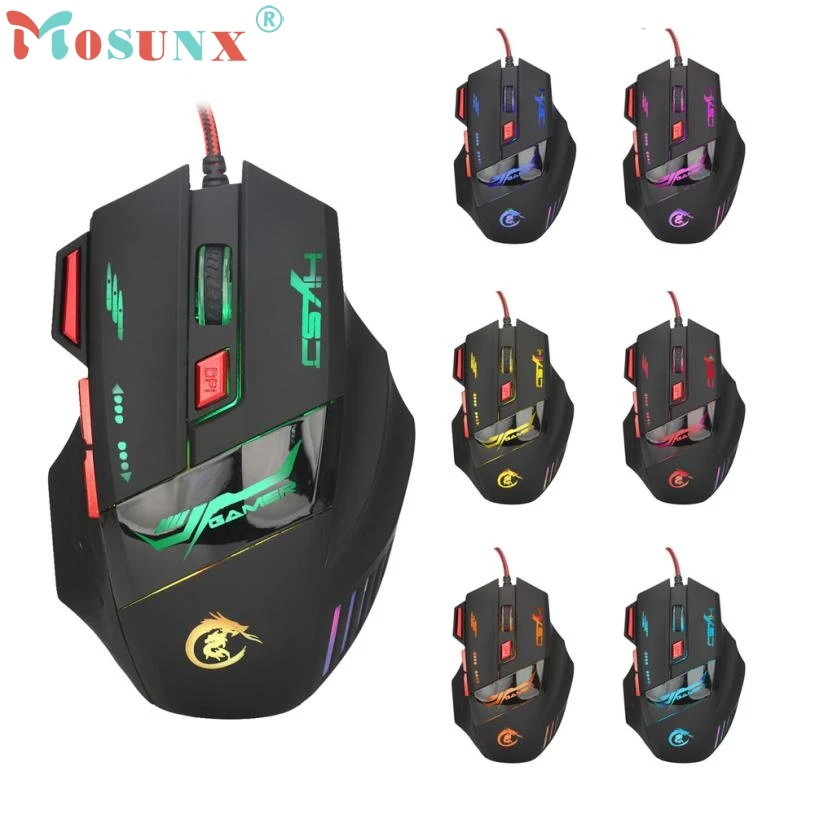 Мышь Raton 7 кнопок 5500DPI USB оптическая Проводная игровая мышь компьютерные мыши с