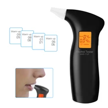 Профессиональный ручной подсветка цифровой полицейский оповещение дыхательный спирт тестовое устройство Алкотестер Анализатор ЖК-детектор Тест