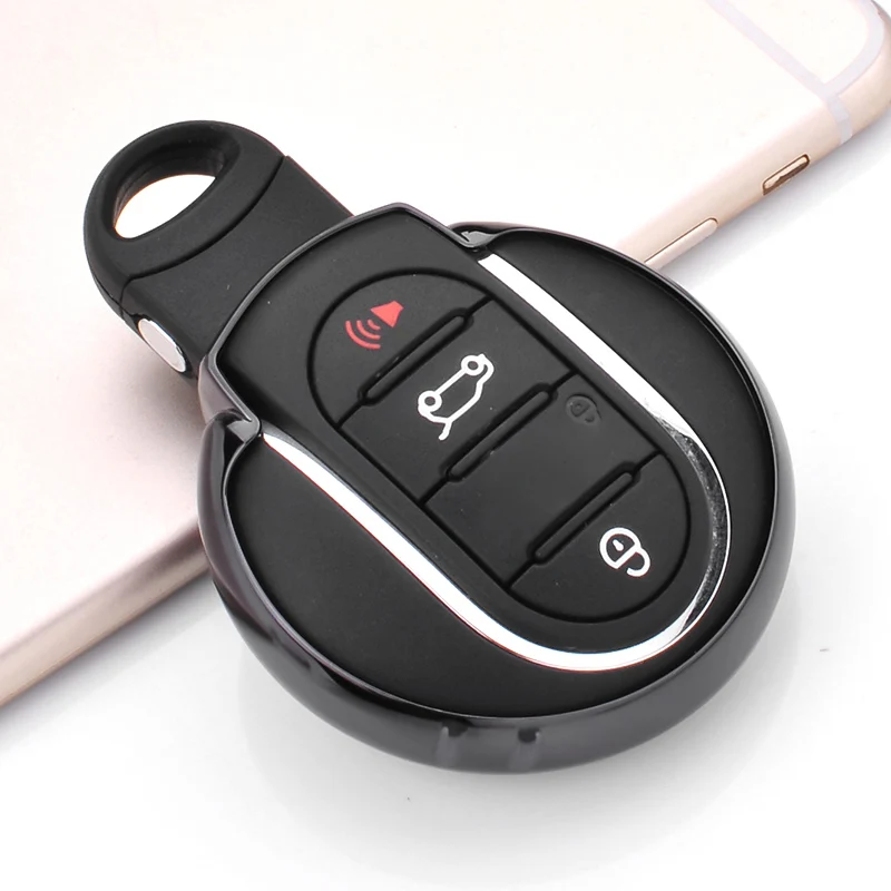 

For Mini Cooper S One Countryman Clubman F54 F55 F56 F57 F60 Car Key Fob Case Cover Holder Accessories Black Soft Thin